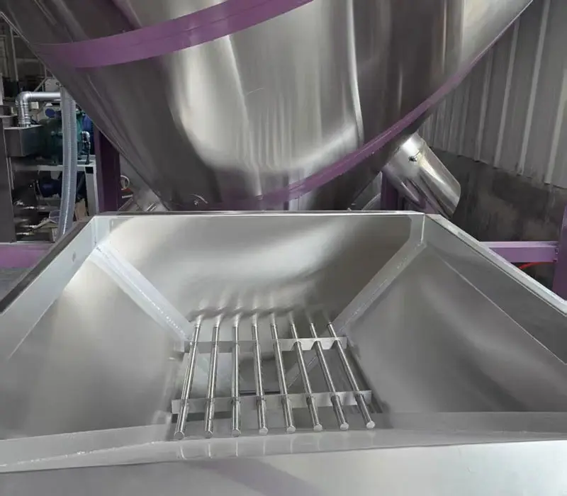 Gravity-Fed Hopper De-ironing in Food Ingredient Processing