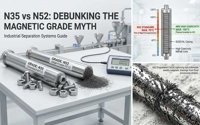 N35 vs. N52 Neodymium Rod Magnets for Industrial Use