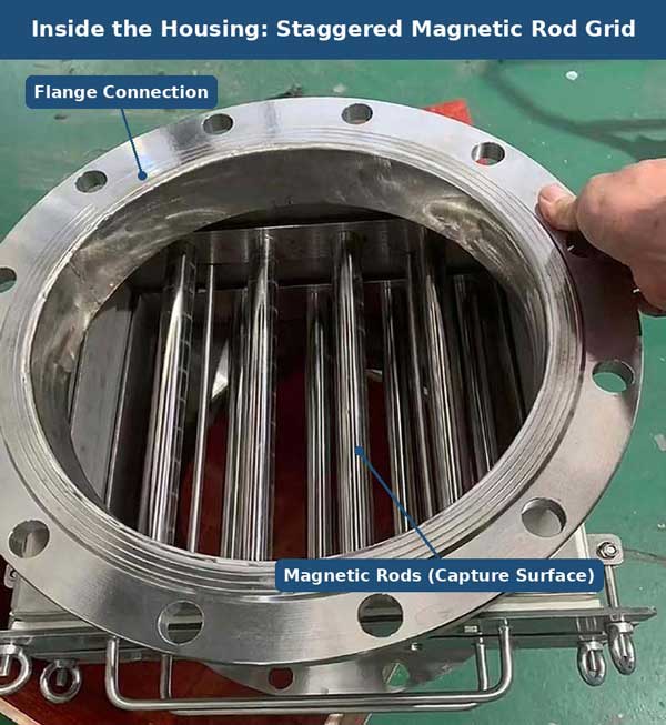 How to Choose the Right Powder Hopper Drawer Magnetic Separator 2 Flange Connection and Magnetic Rods (Capture Surface)