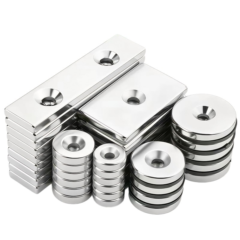 Countersunk Block & Disc Magnets